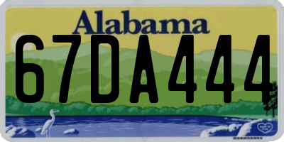 AL license plate 67DA444