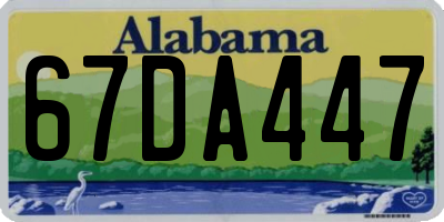 AL license plate 67DA447