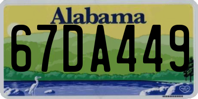 AL license plate 67DA449