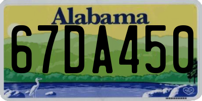 AL license plate 67DA450