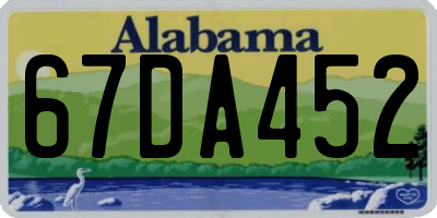 AL license plate 67DA452