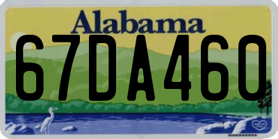 AL license plate 67DA460