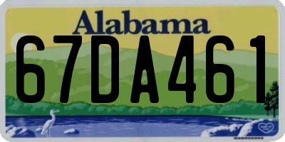 AL license plate 67DA461