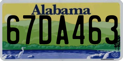 AL license plate 67DA463
