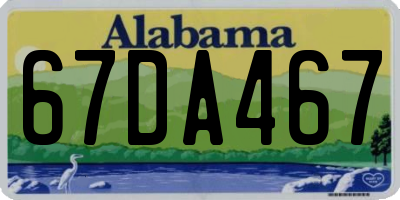 AL license plate 67DA467