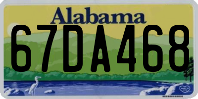 AL license plate 67DA468