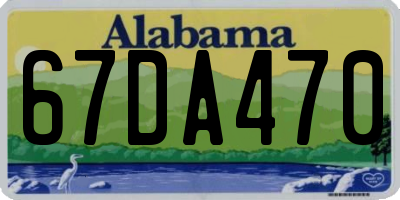 AL license plate 67DA470