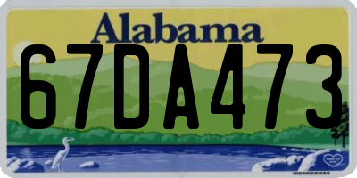AL license plate 67DA473