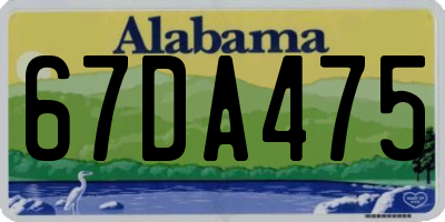 AL license plate 67DA475