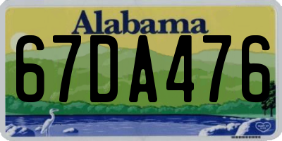AL license plate 67DA476