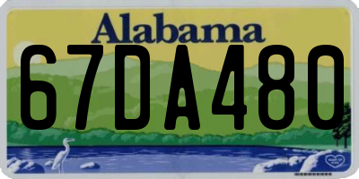 AL license plate 67DA480