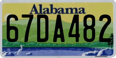 AL license plate 67DA482