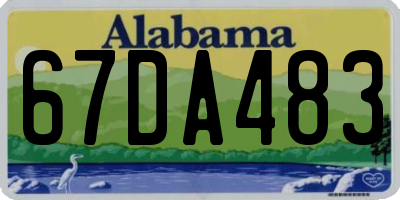 AL license plate 67DA483