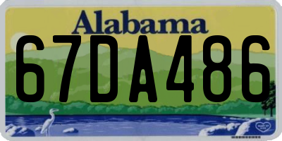AL license plate 67DA486