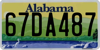 AL license plate 67DA487