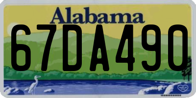AL license plate 67DA490