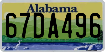AL license plate 67DA496