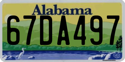 AL license plate 67DA497