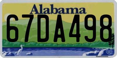 AL license plate 67DA498