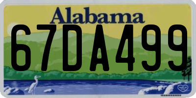 AL license plate 67DA499
