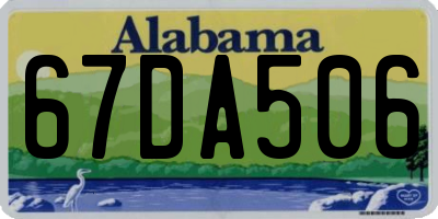 AL license plate 67DA506