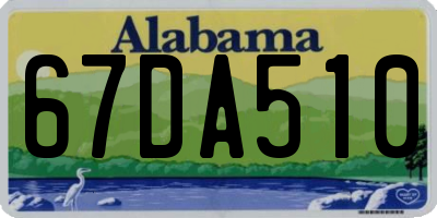 AL license plate 67DA510