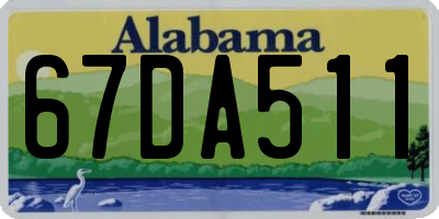 AL license plate 67DA511