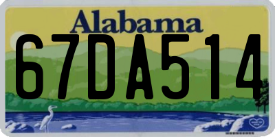 AL license plate 67DA514