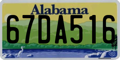 AL license plate 67DA516