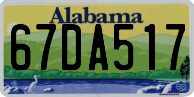 AL license plate 67DA517