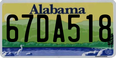 AL license plate 67DA518