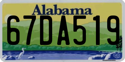 AL license plate 67DA519