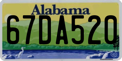 AL license plate 67DA520