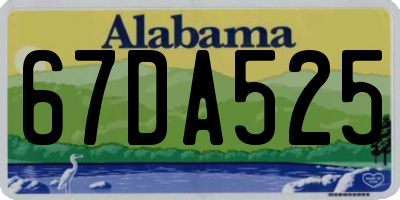 AL license plate 67DA525