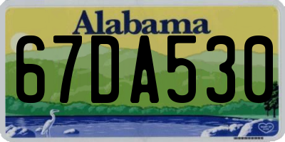 AL license plate 67DA530