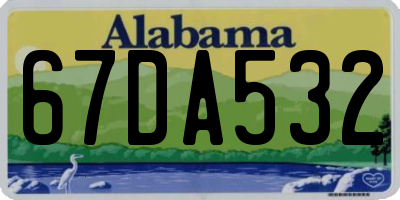 AL license plate 67DA532