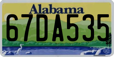 AL license plate 67DA535