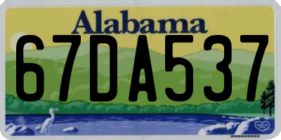 AL license plate 67DA537