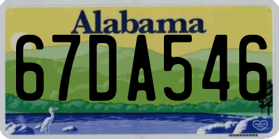 AL license plate 67DA546