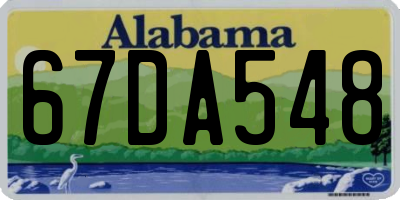 AL license plate 67DA548