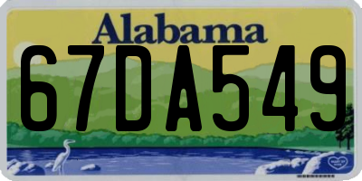 AL license plate 67DA549