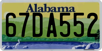 AL license plate 67DA552