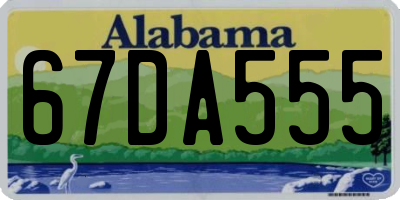 AL license plate 67DA555