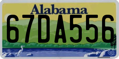 AL license plate 67DA556