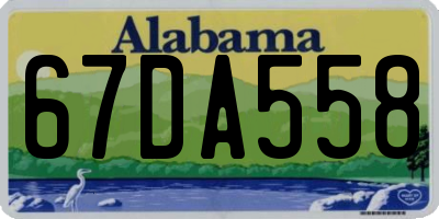 AL license plate 67DA558