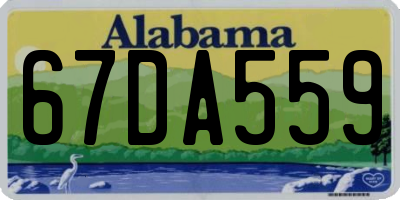 AL license plate 67DA559