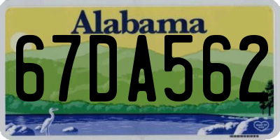 AL license plate 67DA562