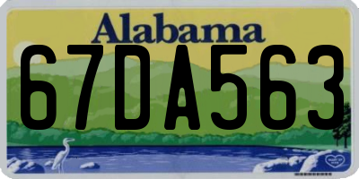 AL license plate 67DA563