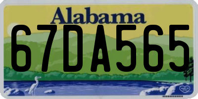 AL license plate 67DA565