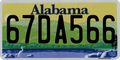 AL license plate 67DA566